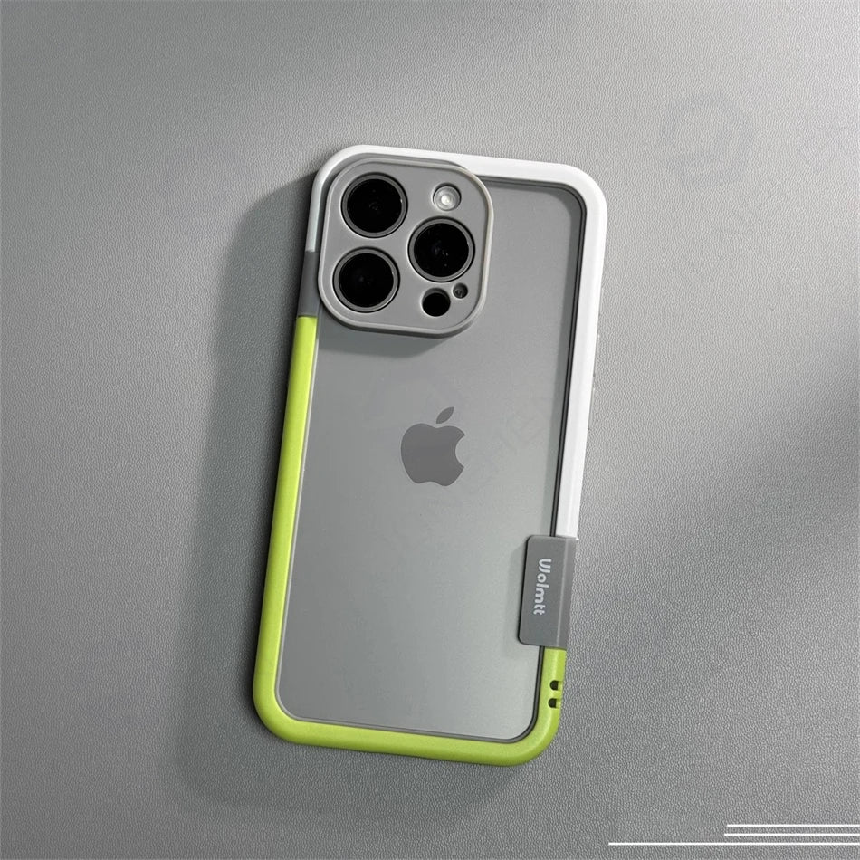High Quality Dual Color Bumper Case For iPhone, Shockproof Case, Soft Silicone Frame and Camera Lens Protection
