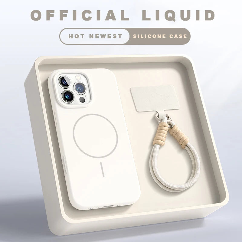 High Quality Magnetic Phone Case For iPhone, Premium Silicone, MagSafe Case, Soft Cover Phone Case, Slim Design