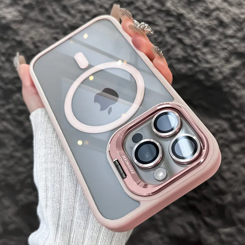 Luxury iPhone Case, Magnetic and Shockproof Phone Case For iPhone, Camera Lens Protection, Full Back Cover