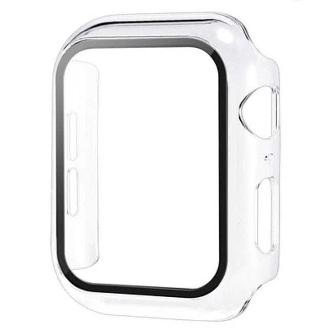 Premium Glass + Case For Apple Watch 8 7 6 SE 5 9 iWatch, Screen Protector for Apple watch, 44mm 45mm 41mm 40mm 42mm 38mm.