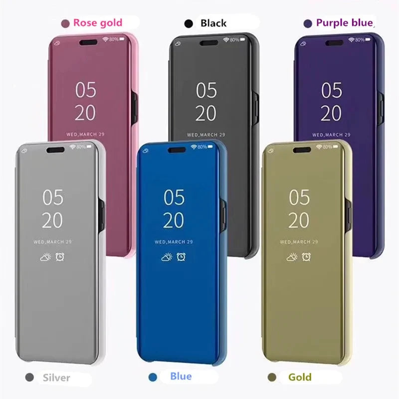 High Quality 360° Full Protected Flip Mirror Phone Case For iPhone, Shockproof Bumper Cover, Anti-finger Print Phone Case