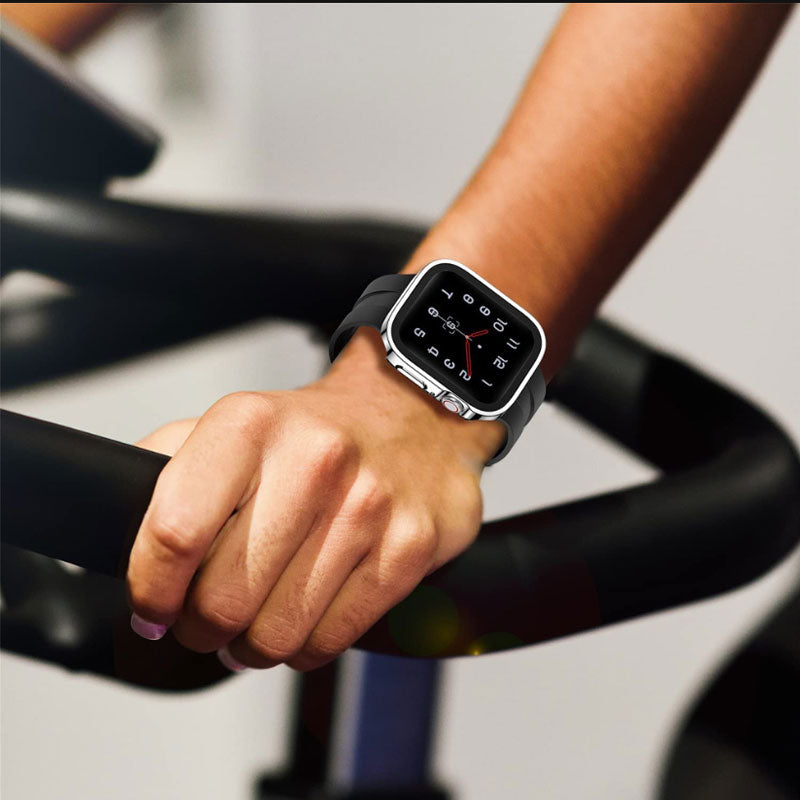 High Quality Glass and Case for Apple Watch 45mm 41mm 44mm 40mm, All Around Screen Protector, Waterproof Material, Series 4 5 SE 6 7 8.