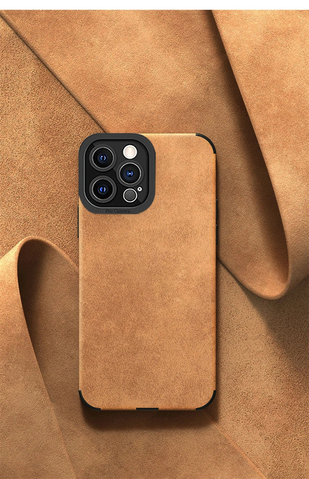 Premium Lambskin Leather iPhone Case, Shockproof Resistant Phone Case For iPhone, All Around Protection Phone Case