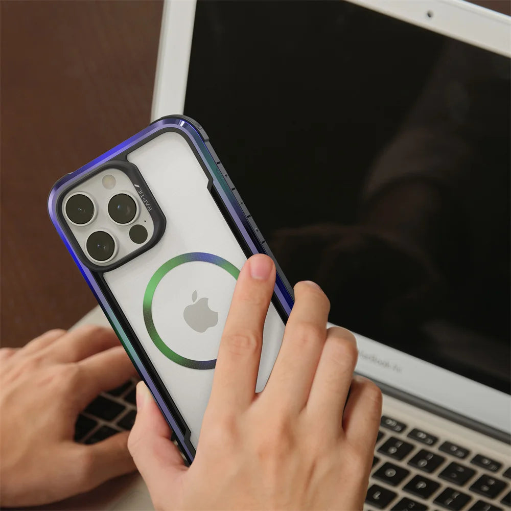 Premium Magnetic Mag Safe Phone Case for iPhone, Military Grade Phone Case, Durable Aluminum Frame