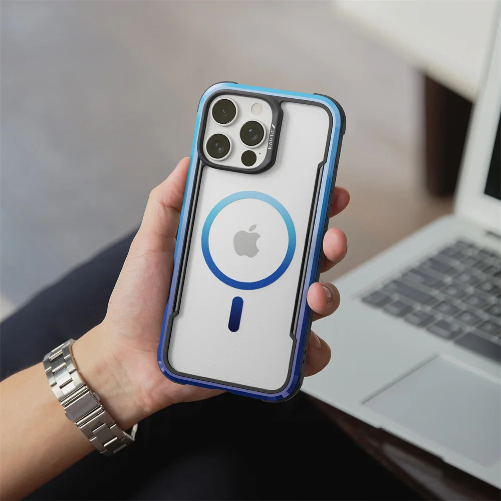 Premium Magnetic Mag Safe Phone Case for iPhone, Military Grade Phone Case, Durable Aluminum Frame