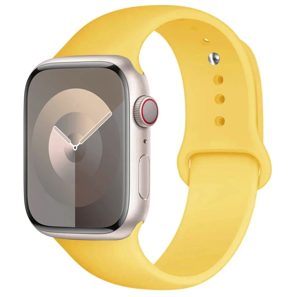 High Quality Silicone Strap For Apple Watch, 44mm 45mm 40mm 41mm 42-38mm 45 mm and series 8 7 6 5 4 3 SE 9 Ultra 2 49mm
