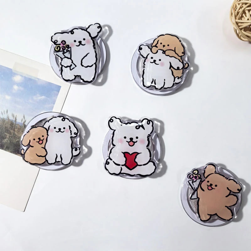High Quality Cartoon Puppy For MagSafe Magnetic and Wireless Charging Case, High Quality Holder Ring
