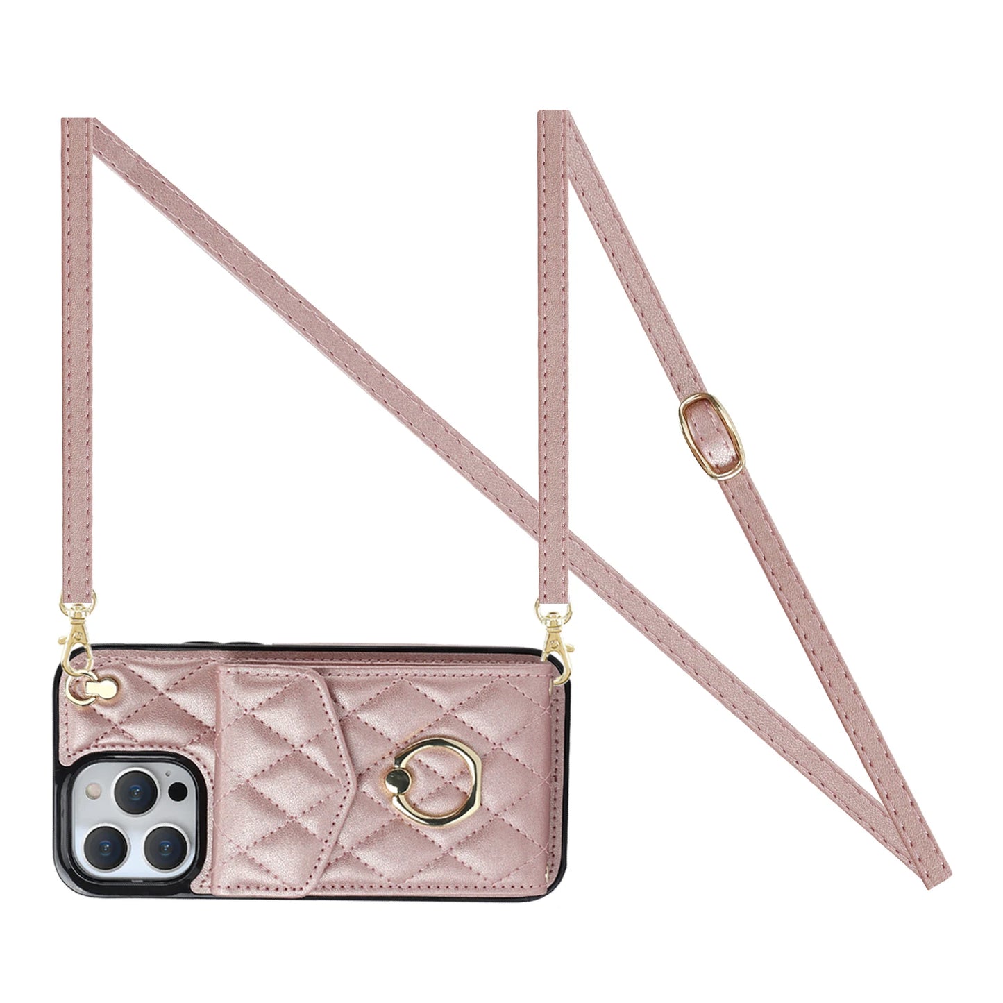 High Quality Crossbody Leather Case for iPhone with Wallet, Premium Leather, All Around Protection Phone Case.