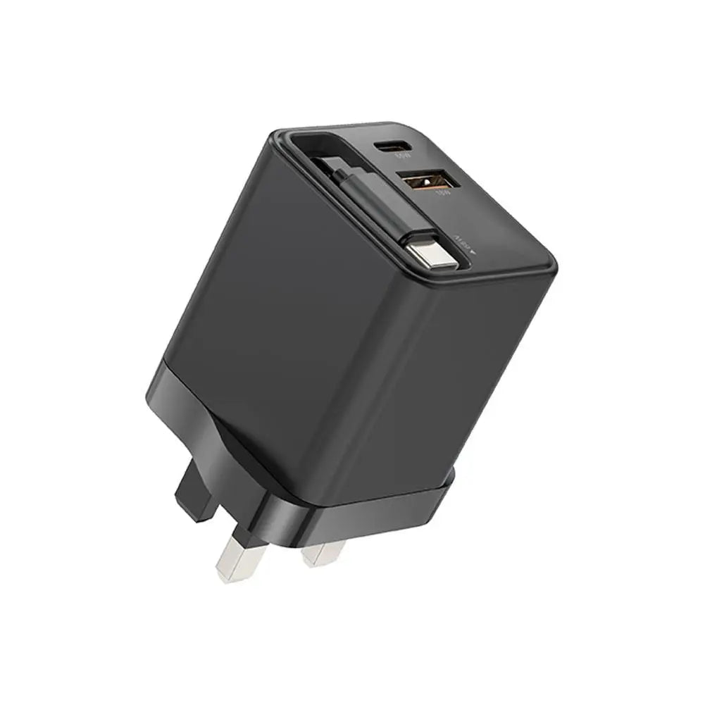 Premium Phone Charger Adapter, Retractable Cable, Fast Charging for iPhone, 65W Power