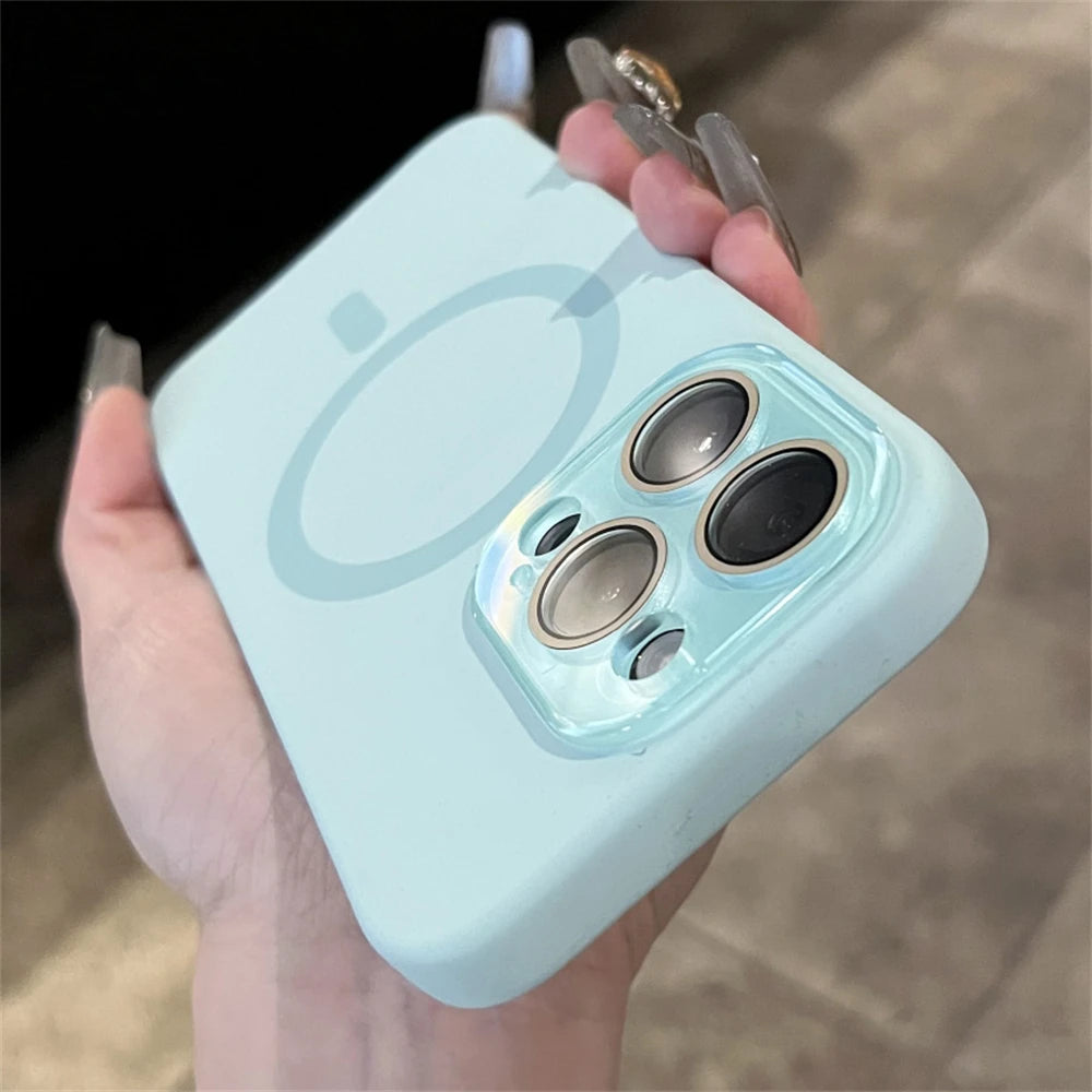High Quality Silicone Phone Case, Magnetic and Wireless Charging Case For iPhone, For MagSafe Case, Shockproof Phone Cover, Camera Lens Protection
