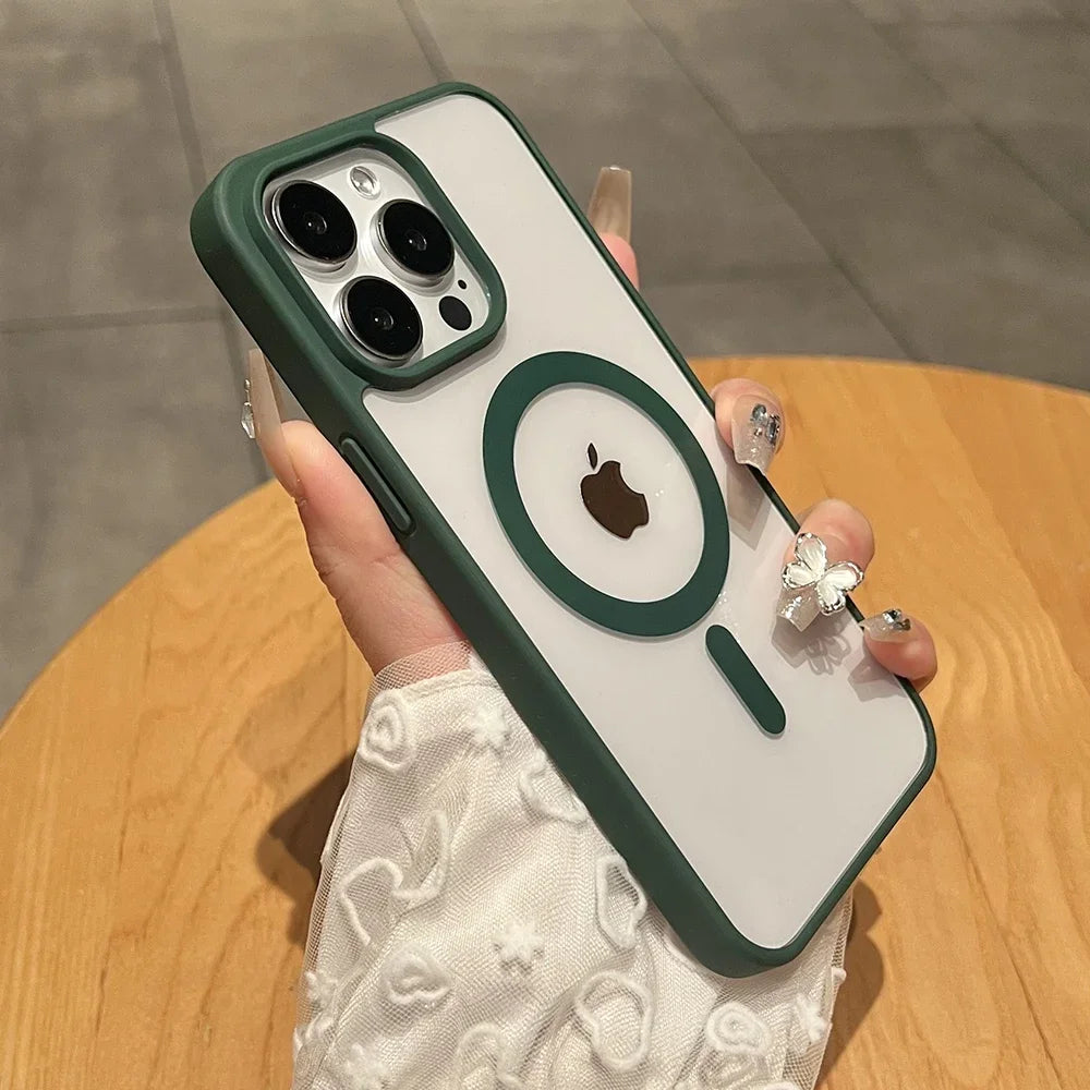 High Quality Phone Case, Magnetic Charging Phone Case for iPhone, Matte Material and Shockproof Case
