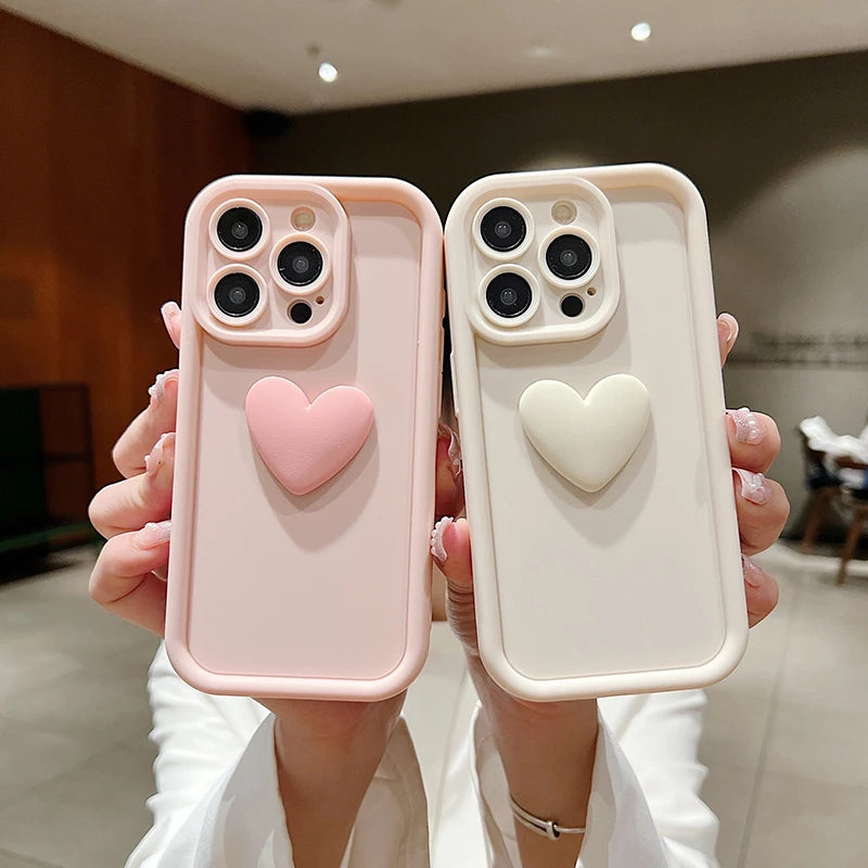 Heart Silicone Case For iPhone
