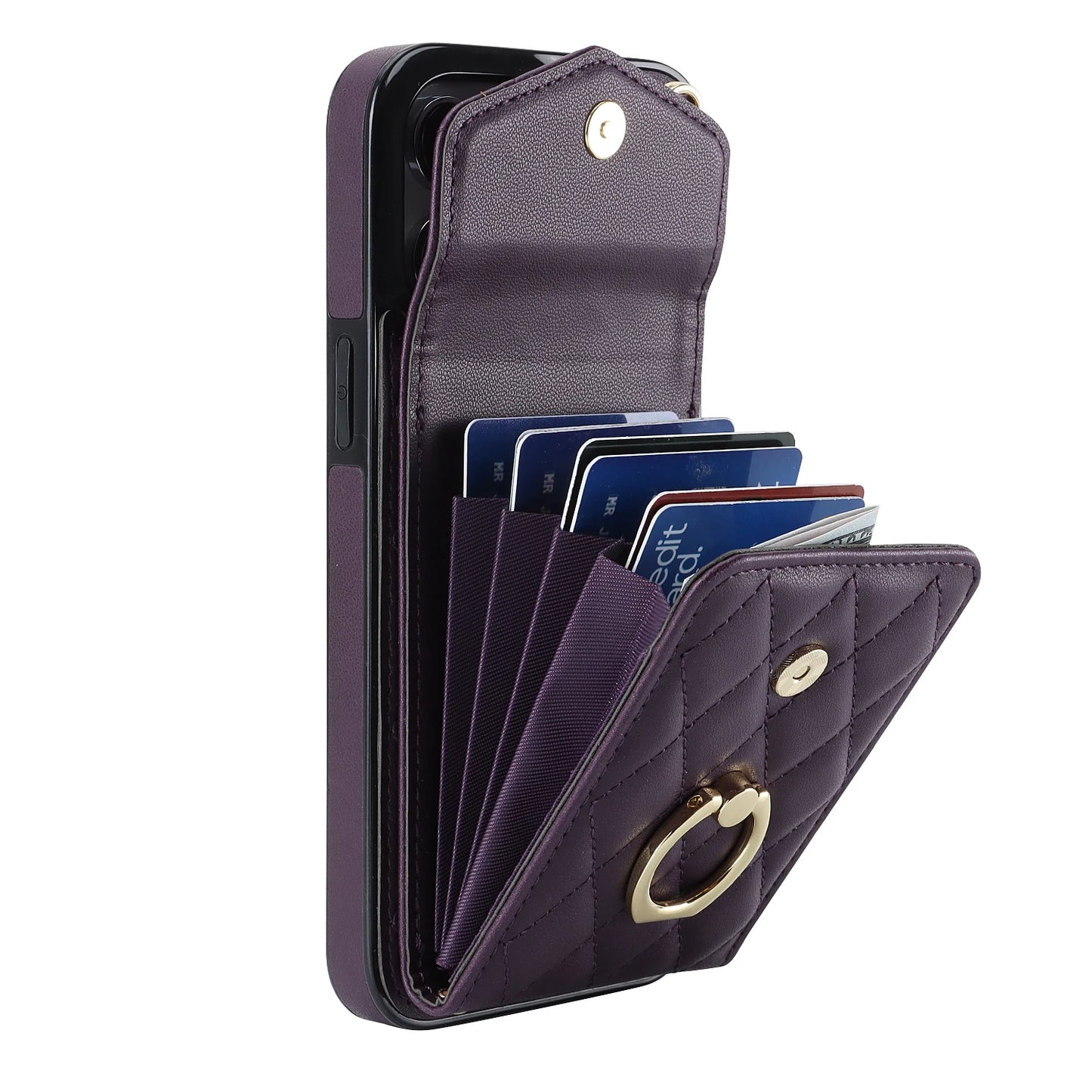 High Quality Crossbody Leather Case for iPhone with Wallet, Premium Leather, All Around Protection Phone Case.
