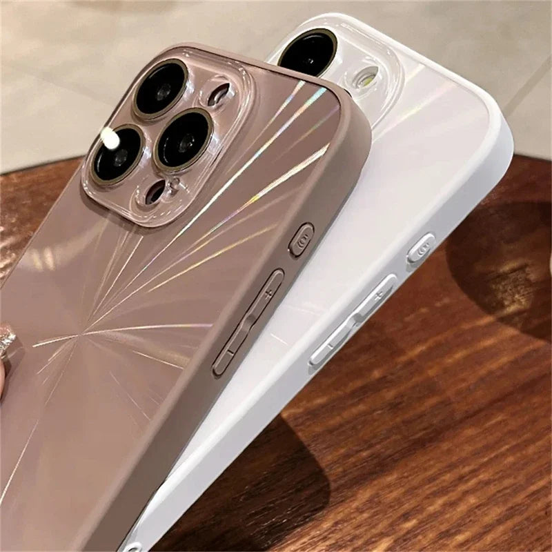 Luxury Laser Pattern Phone Case For iPhone, Shockproof Resistant, Bumper Case Cover