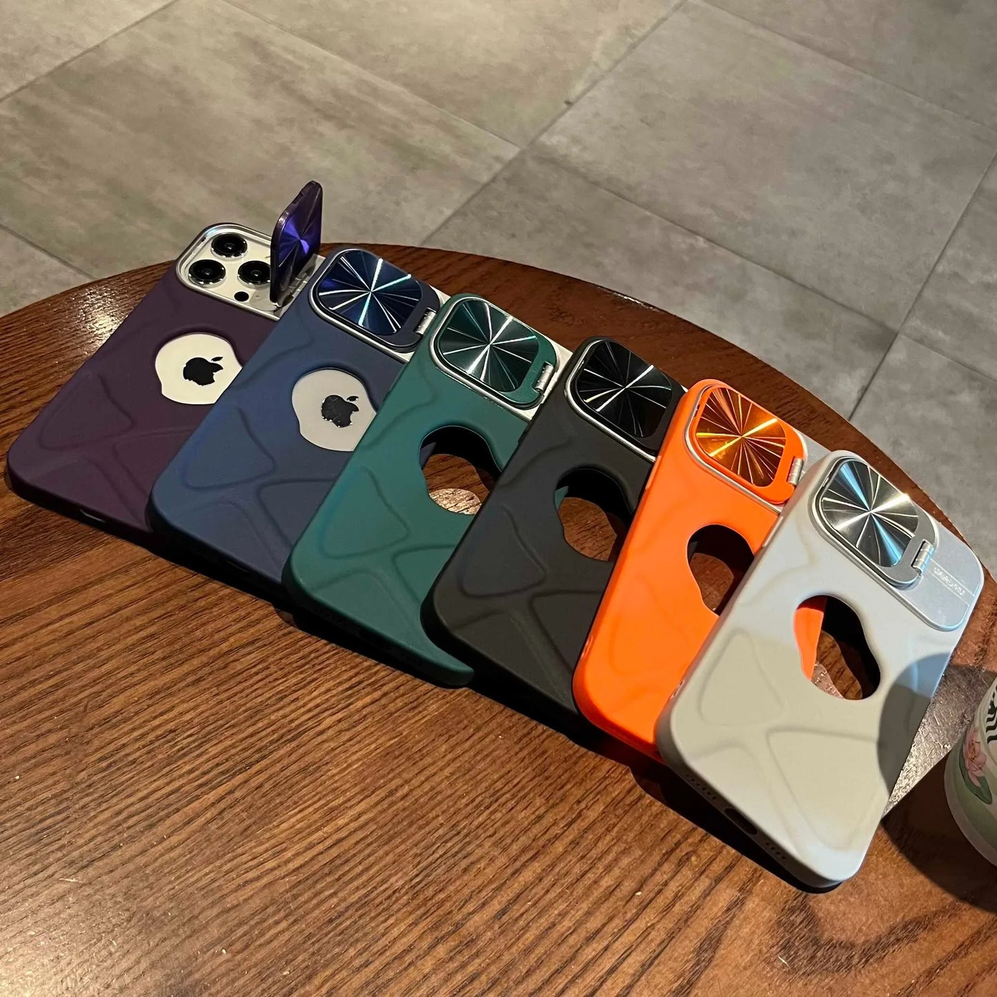 Premium Silicone Case, Magnetic Case with Camera Lens Protection Stand, MagSafe Charging and Unique Design