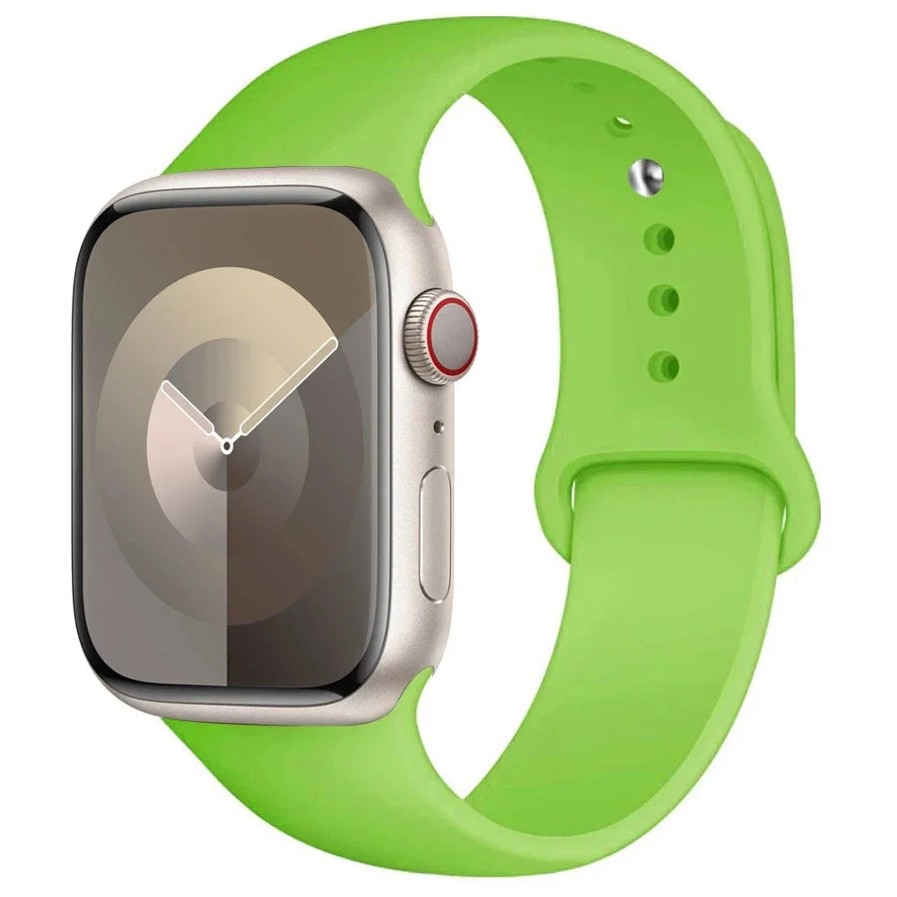 High Quality Silicone Strap For Apple Watch, 44mm 45mm 40mm 41mm 42-38mm 45 mm and series 8 7 6 5 4 3 SE 9 Ultra 2 49mm