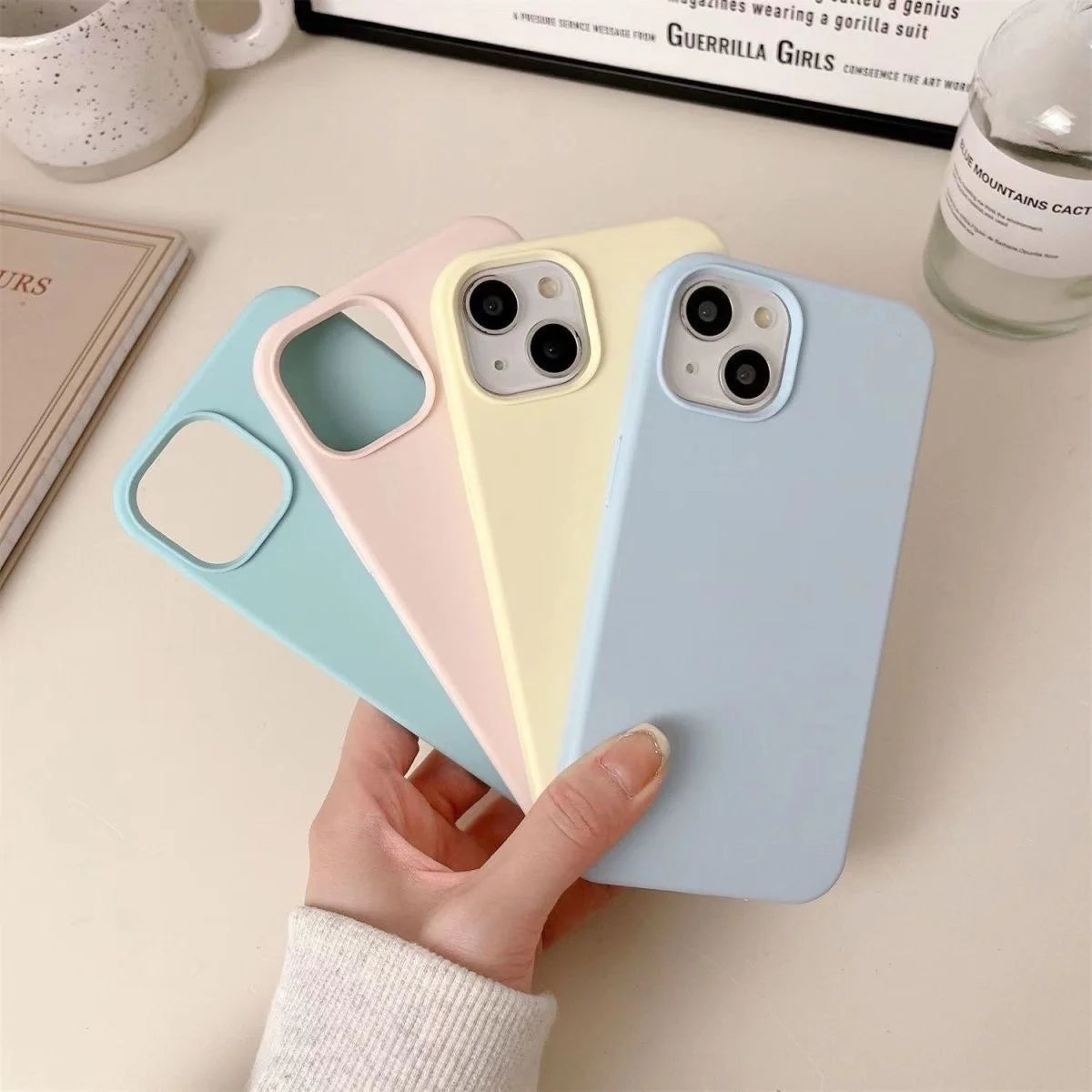 Luxury Silicone Case for iPhone, Full Logo Cover, Unique Colors, All Around Protection Phone Case