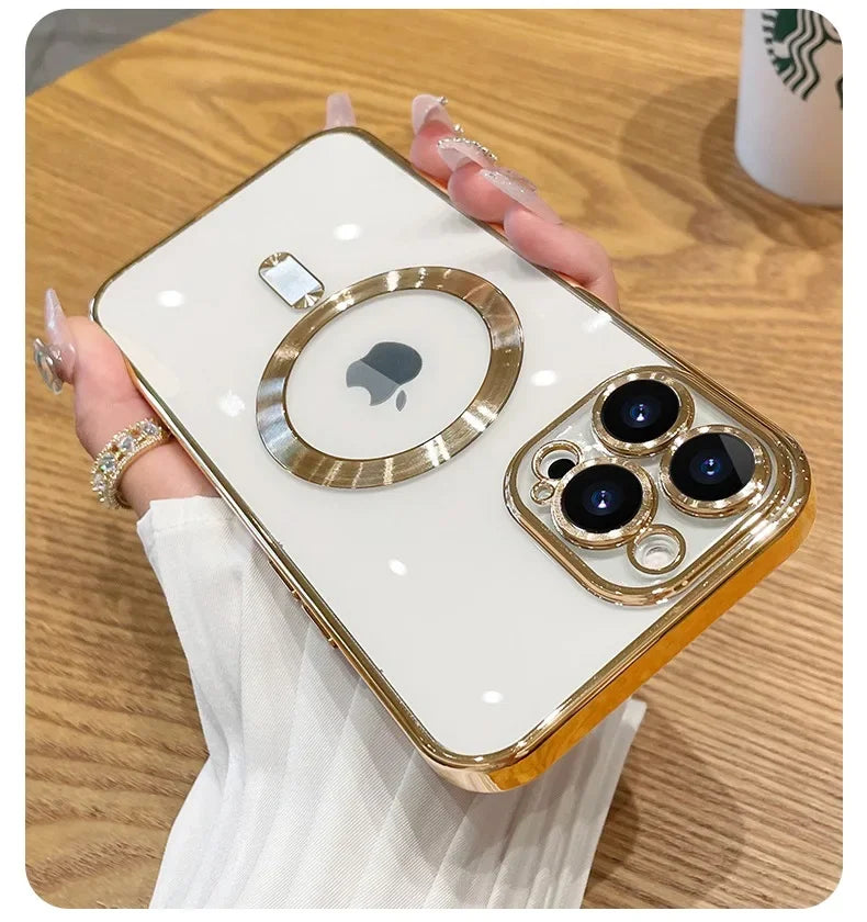 High Quality Silicone, Magnetic Case For MagSafe For iPhone, Clear and Soft Silicone, Wireless Charging Cover