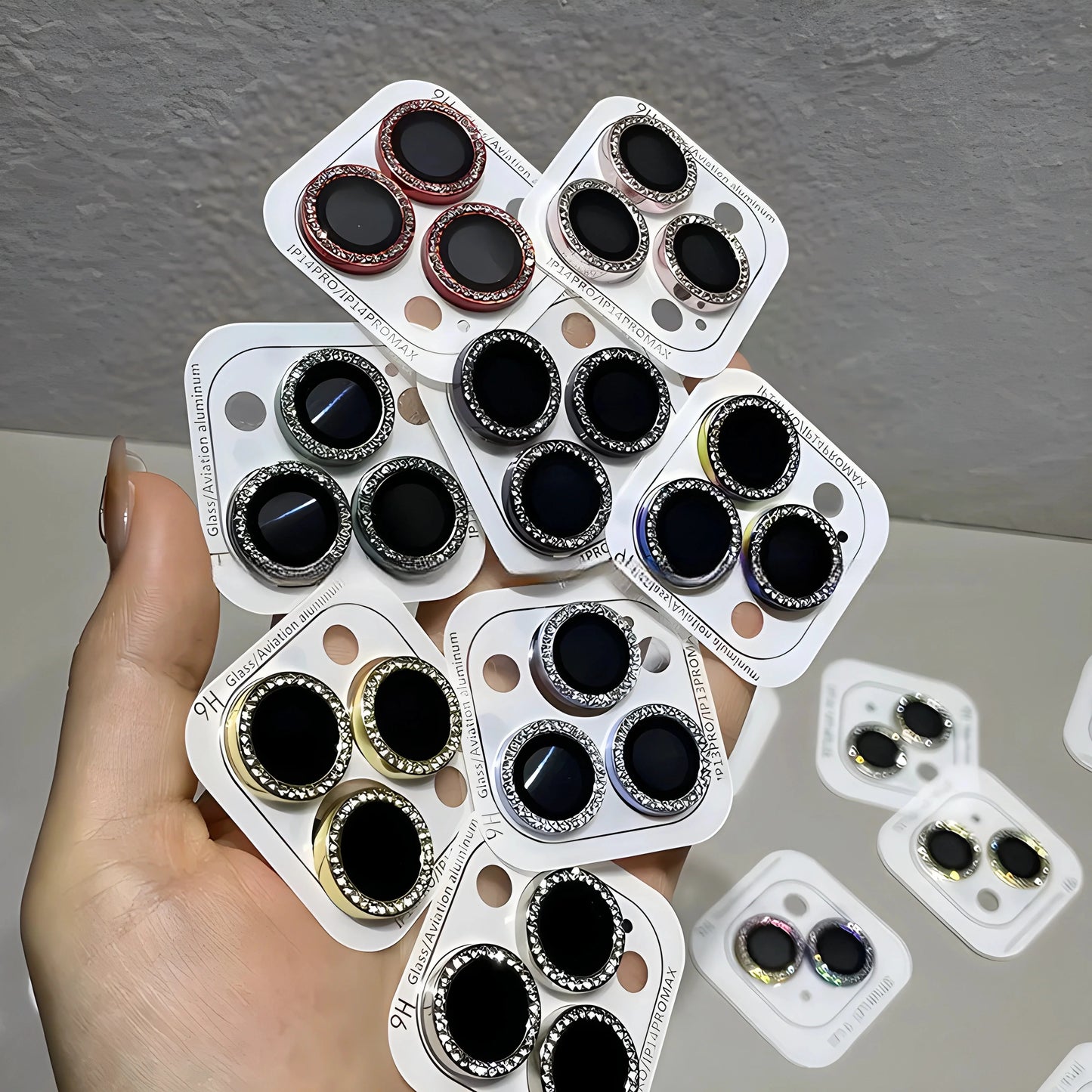 Luxury Diamond Lens Protector For iPhone with Camera Protection Glass.