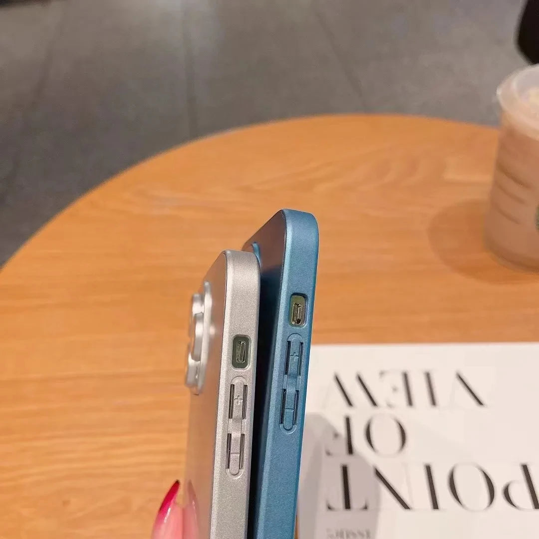 Luxury Aurora Color Phone Case Suitable For iPhone, Shockproof Cover, Full Camera Lens Protection