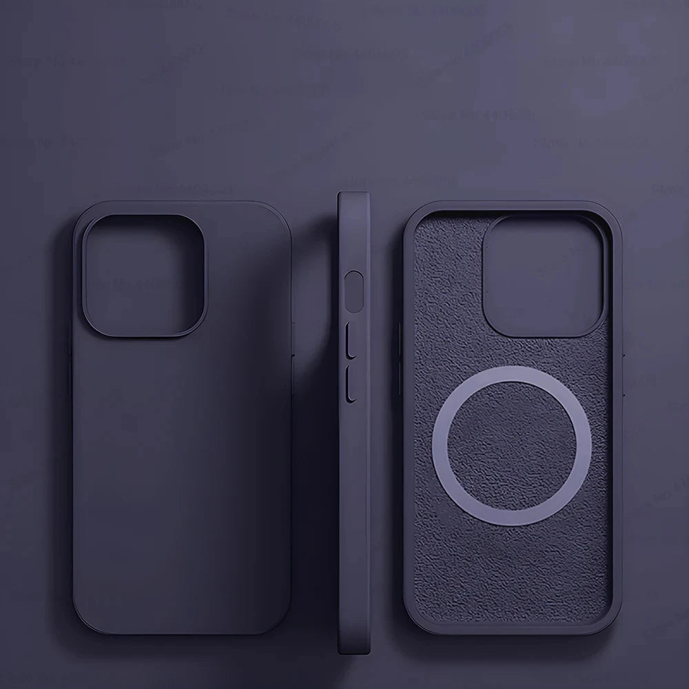 High Quality Phone Case For iPhone , Magnetic and Wireless Charging Case, Silicone Material and High Quality Protection Material