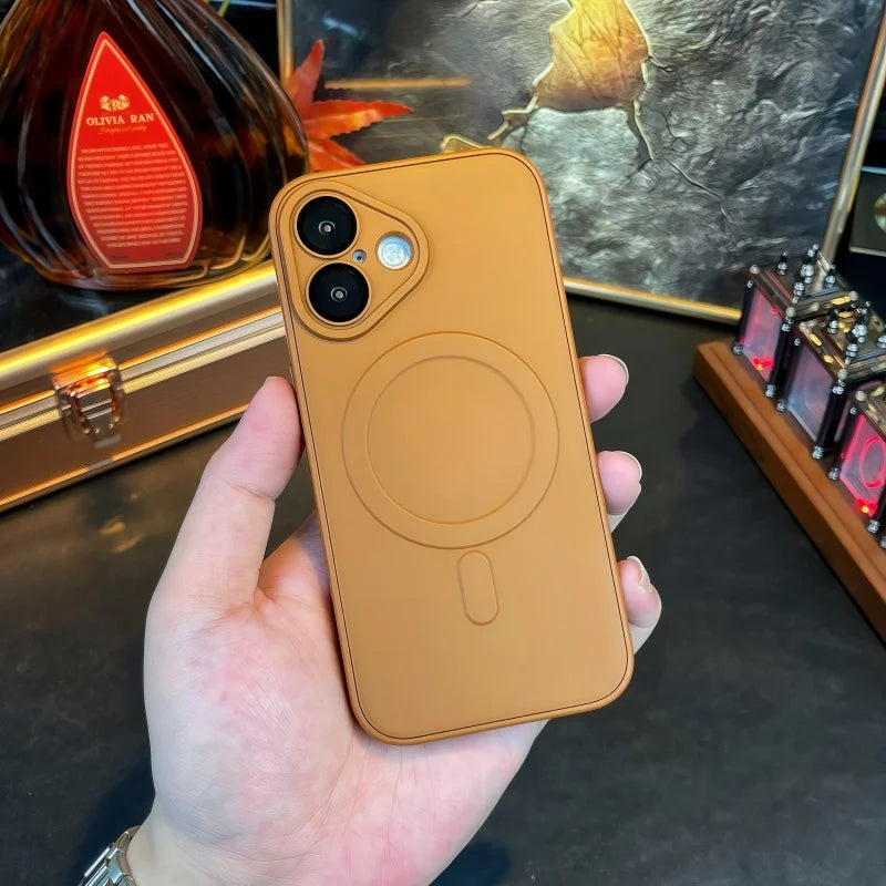 Premium Magnetic Silicone Phone Case For iPhone, Mag Safe Wireless Charging Case, Shockproof Resistant Case
