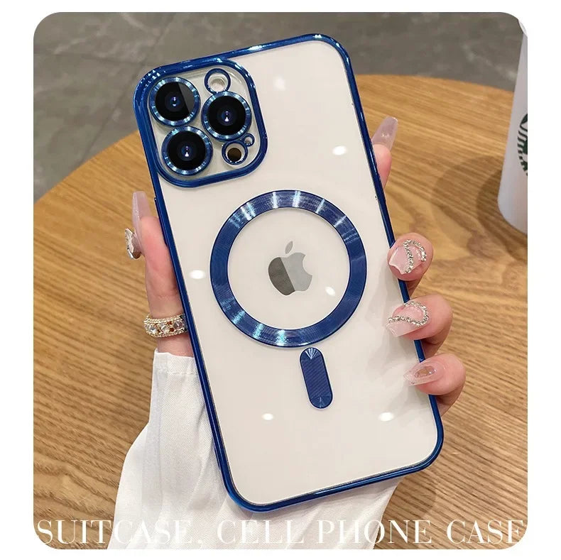 High Quality Silicone, Magnetic Case For MagSafe For iPhone, Clear and Soft Silicone, Wireless Charging Cover
