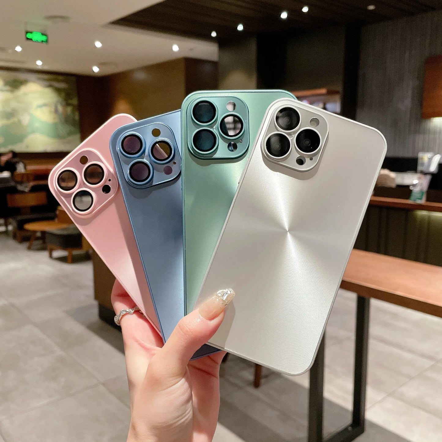 Luxury Aurora Color Phone Case Suitable For iPhone, Shockproof Cover, Full Camera Lens Protection