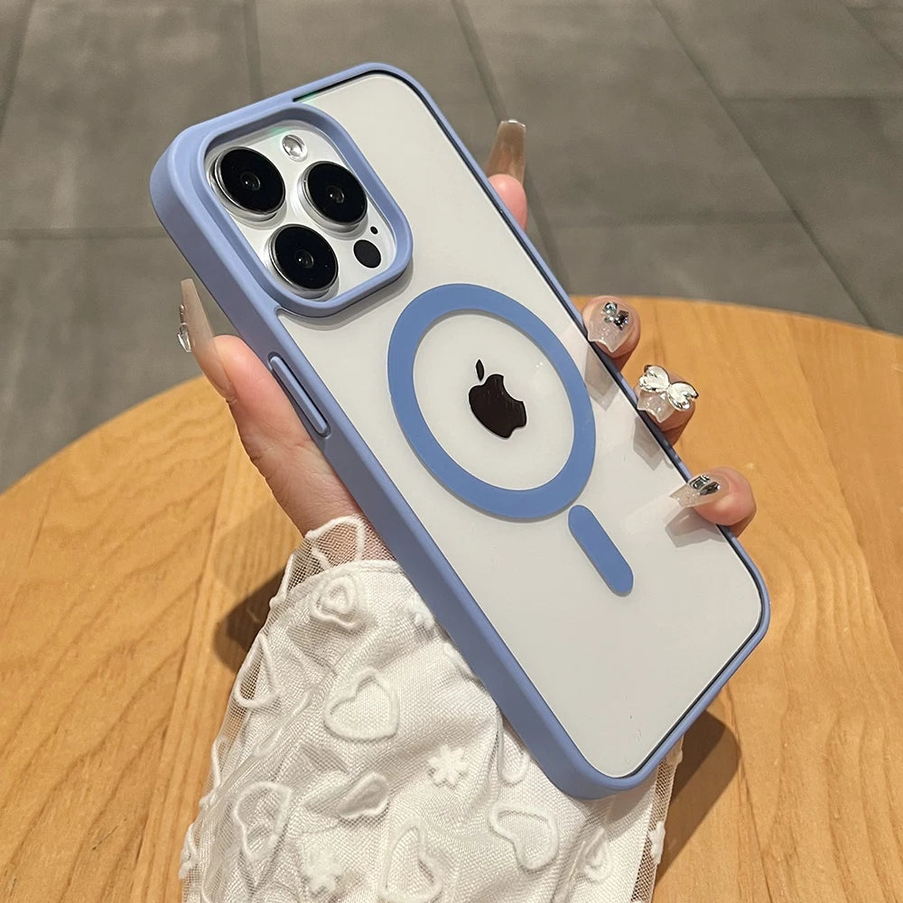 High Quality Phone Case, Magnetic Charging Phone Case for iPhone, Matte Material and Shockproof Case