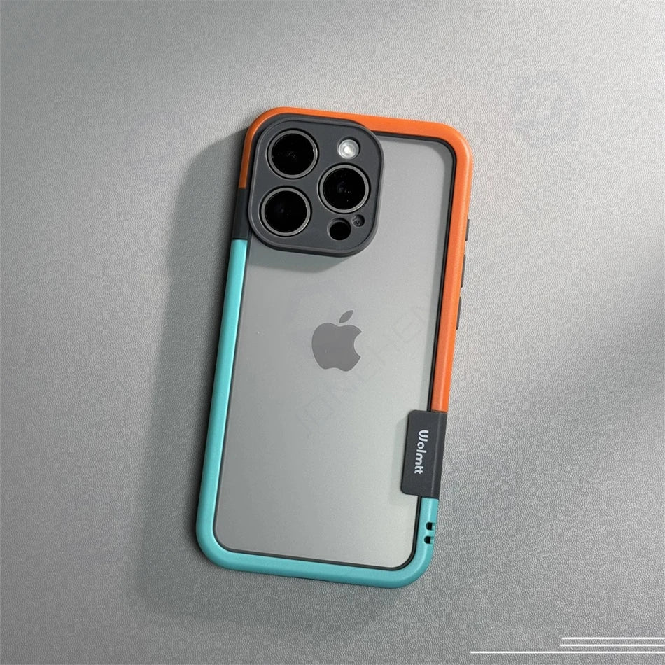High Quality Dual Color Bumper Case For iPhone, Shockproof Case, Soft Silicone Frame and Camera Lens Protection