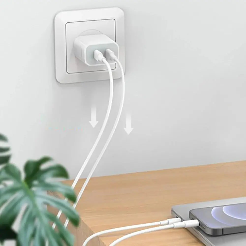 Premium Dual USB C Charger, Fast Charge USB Type C for iPhone