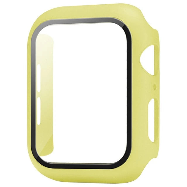 Premium Glass + Case For Apple Watch 8 7 6 SE 5 9 iWatch, Screen Protector for Apple watch, 44mm 45mm 41mm 40mm 42mm 38mm.