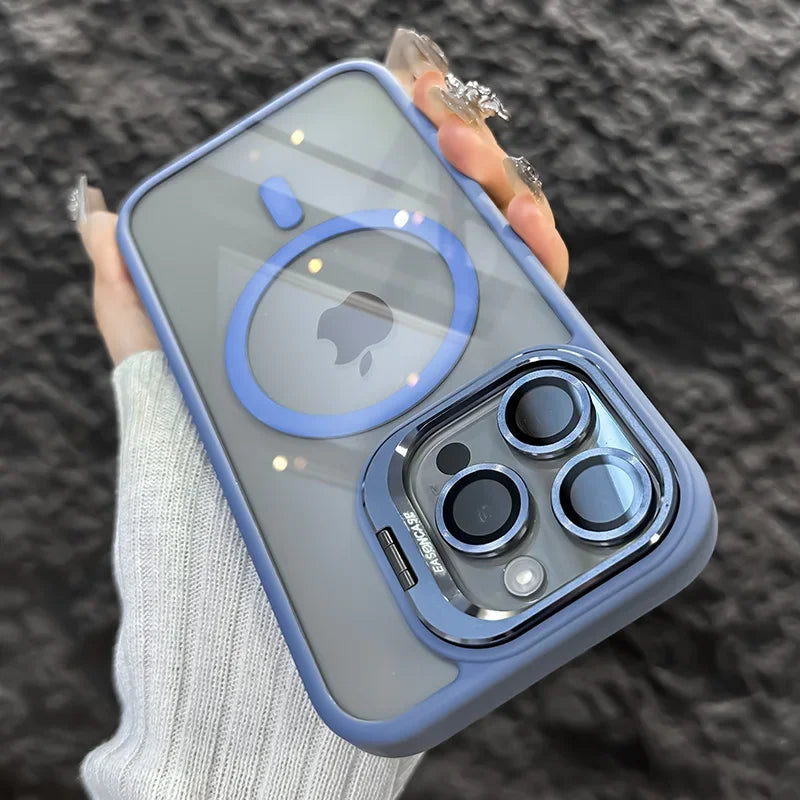Luxury iPhone Case, Magnetic and Shockproof Phone Case For iPhone, Camera Lens Protection, Full Back Cover
