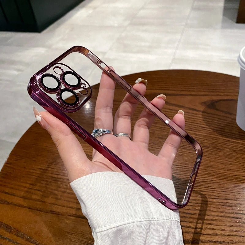 High Quality Transparent Silicone Case For iPhone, Shockproof and Dustproof, Camera Protection Case