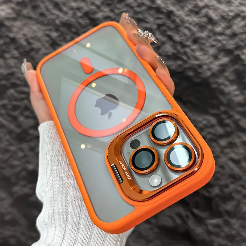 Luxury iPhone Case, Magnetic and Shockproof Phone Case For iPhone, Camera Lens Protection, Full Back Cover