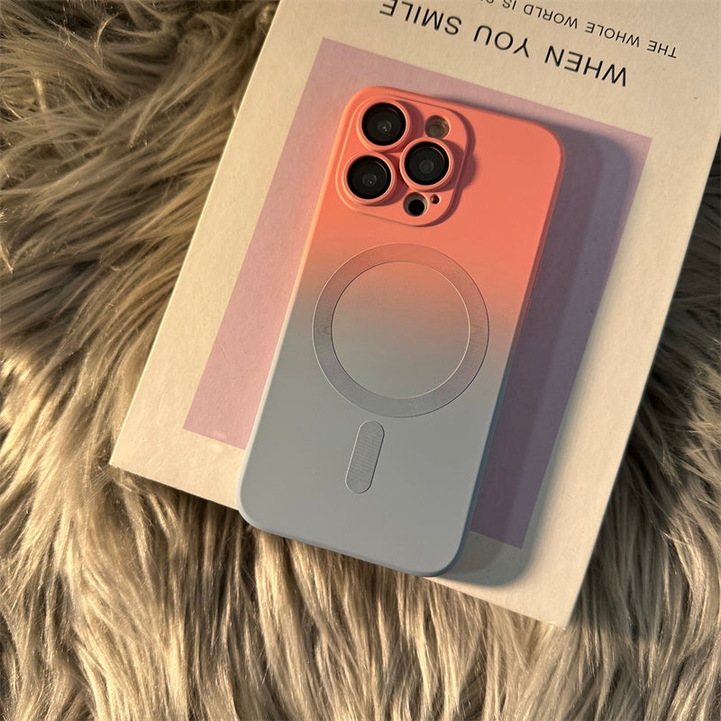Luxury iPhone Case, MagSafe and Wireless Charging Phone Case For iPhone 11 12 13 14 Pro Max Plus, Soft and Magnetic Silicone Cover