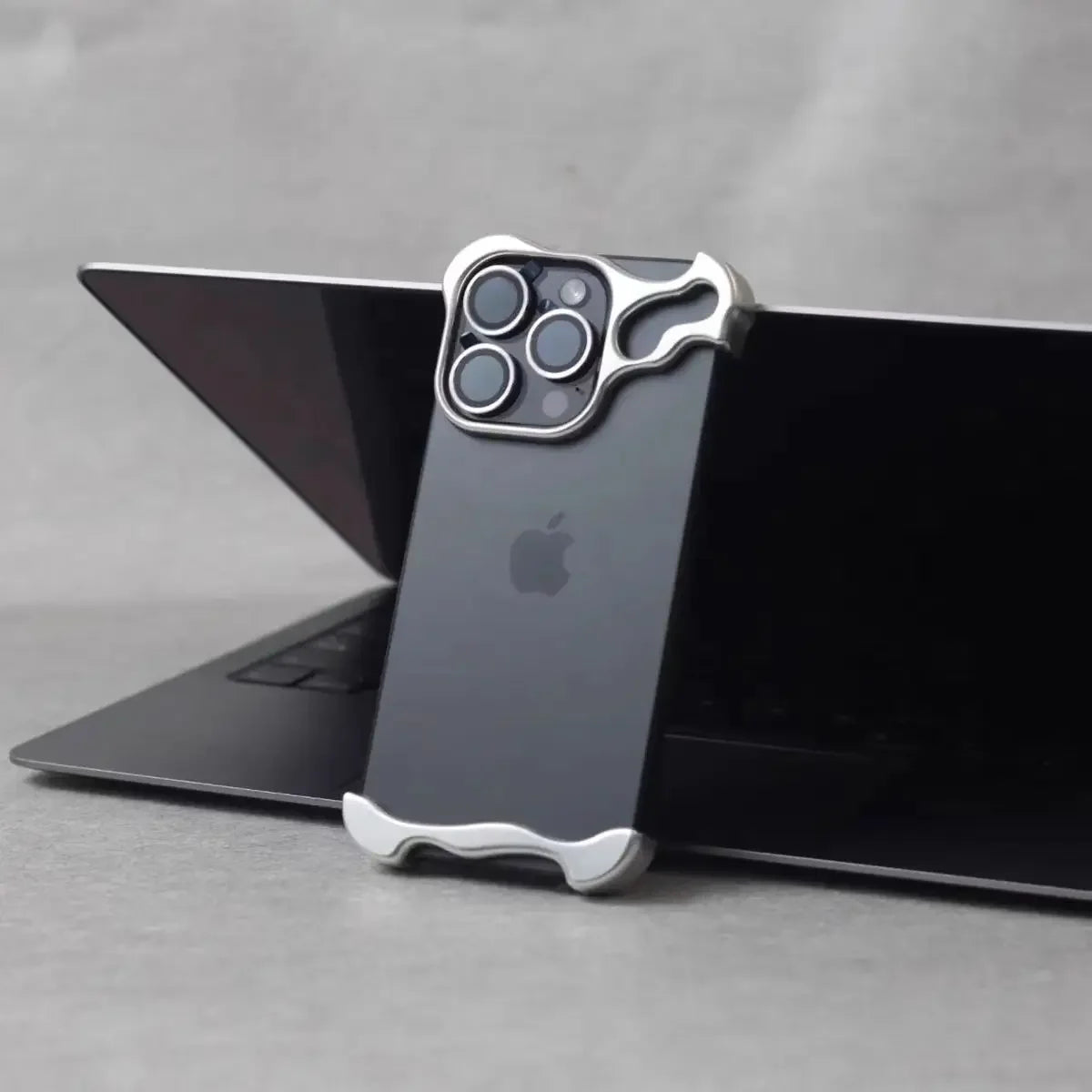 Luxury Aluminum Bumper Phone Case for iPhone with Camera Lens Film Protection, Metal Cover Case.