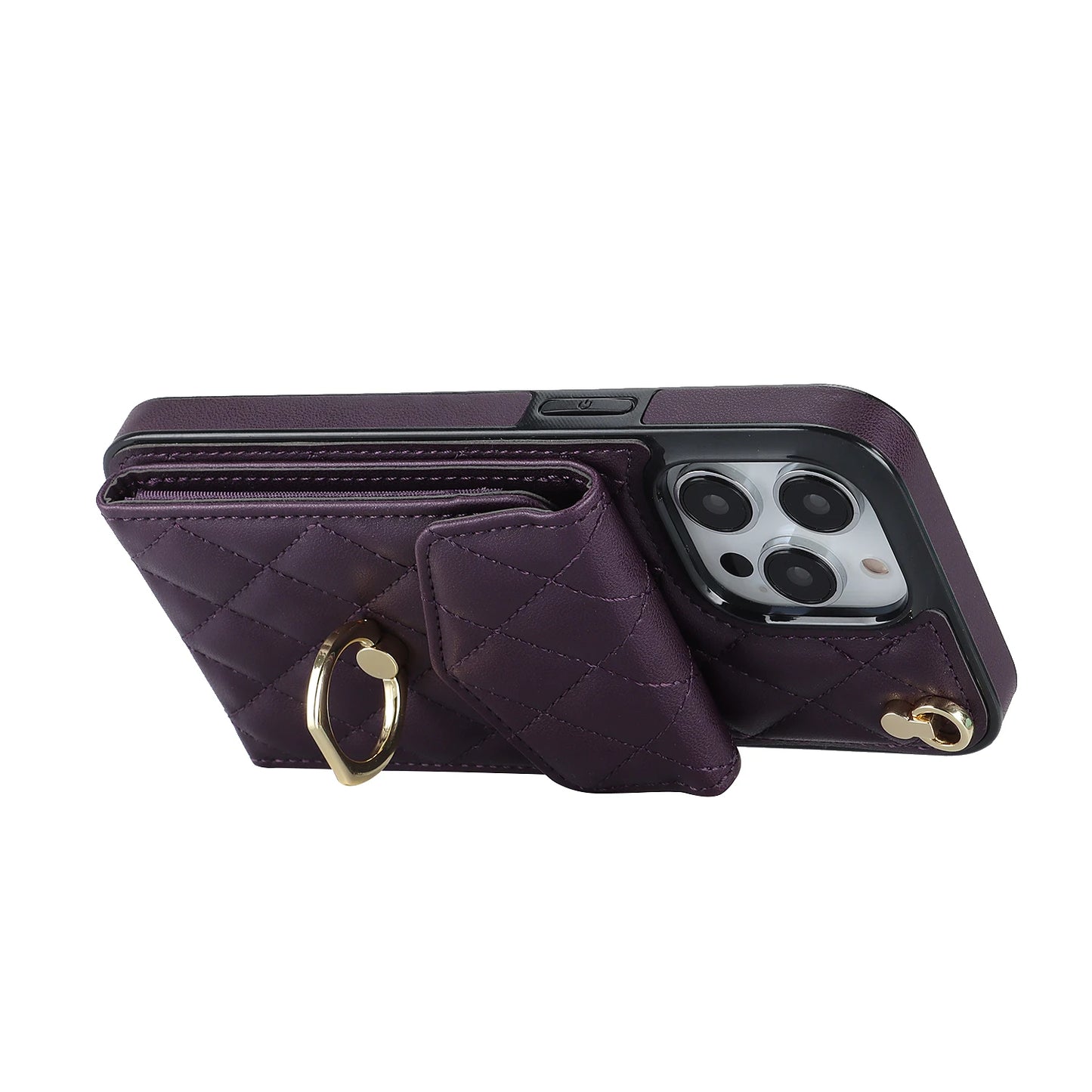 High Quality Crossbody Leather Case for iPhone with Wallet, Premium Leather, All Around Protection Phone Case.