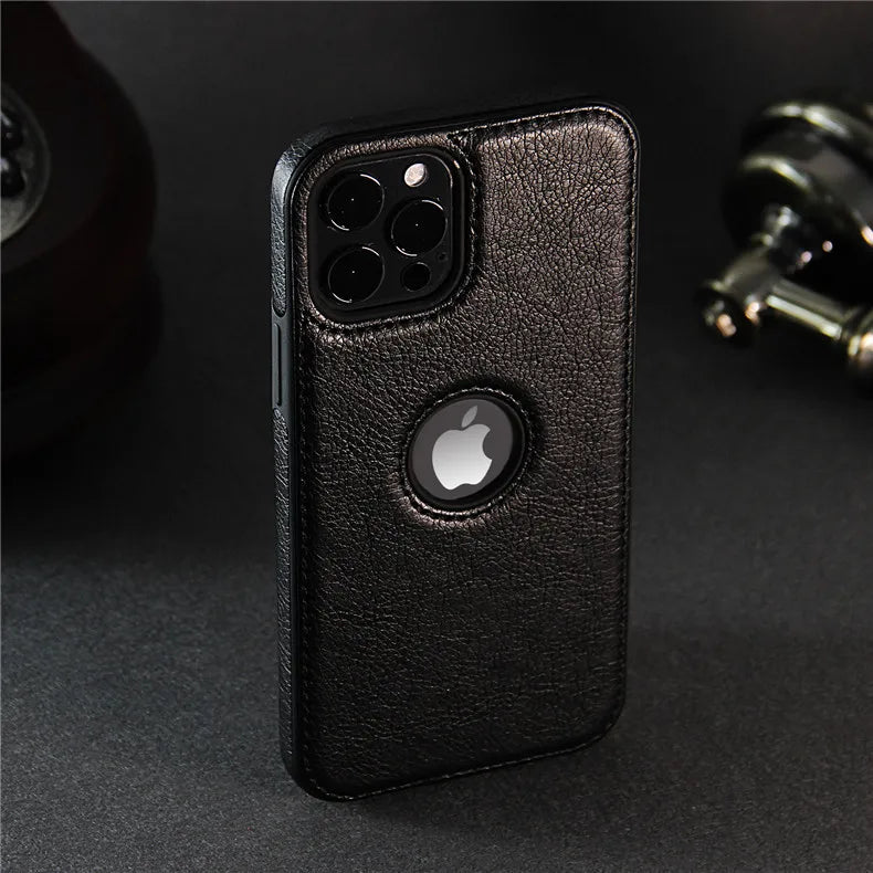 Premium Ultra Thin Leather Phone Case For iPhone, Shockproof Resistant, Soft Back Cover, Premium Leather, Slim Shape