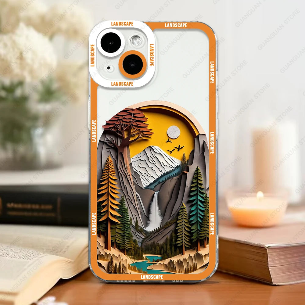 Premium Quality Art Oil Painting Design Case For iPhone, Soft Silicon Case, Magsafe Case With Camera Lens Protection, Bumper Cover Case