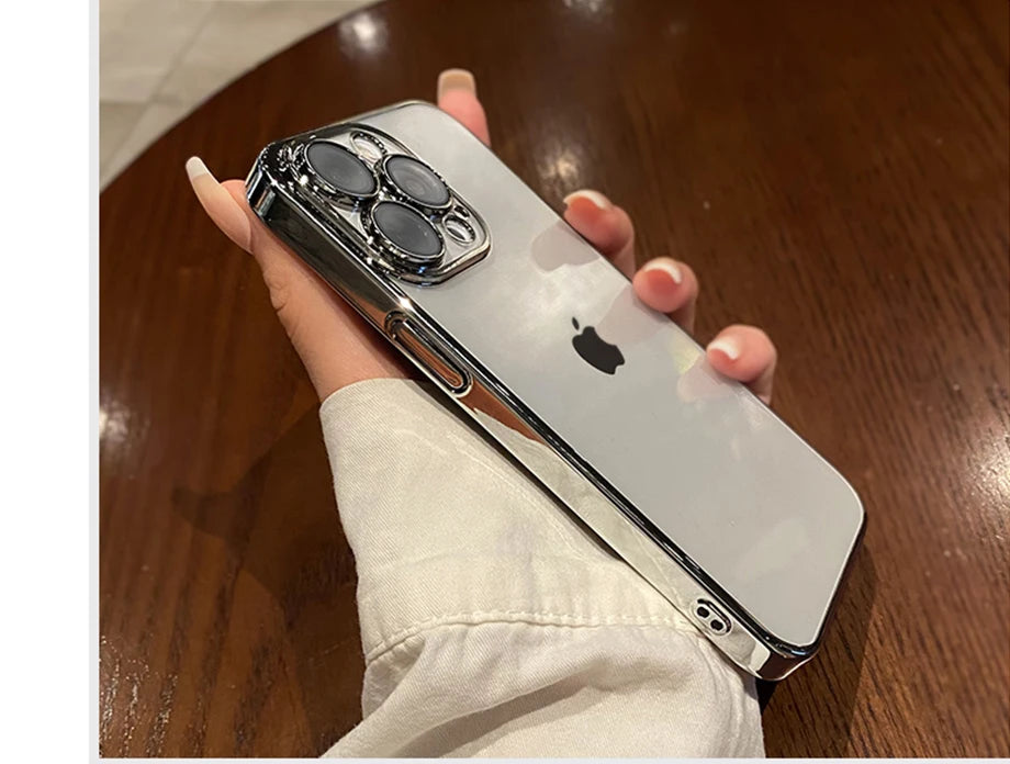 High Quality Transparent Silicone Case For iPhone, Shockproof and Dustproof, Camera Protection Case