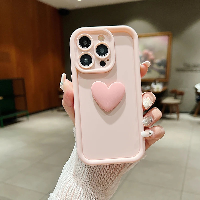 Heart Silicone Case For iPhone