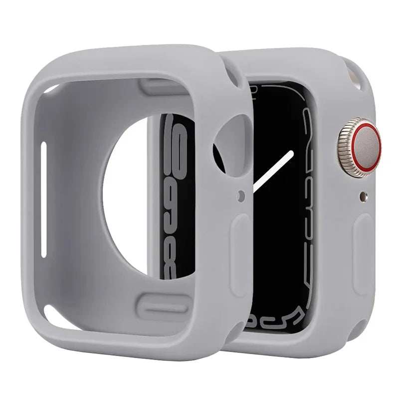 Premium Soft Silicone Case for Apple Watch 9 8 7 6 5, Series 44mm 40mm 41mm.