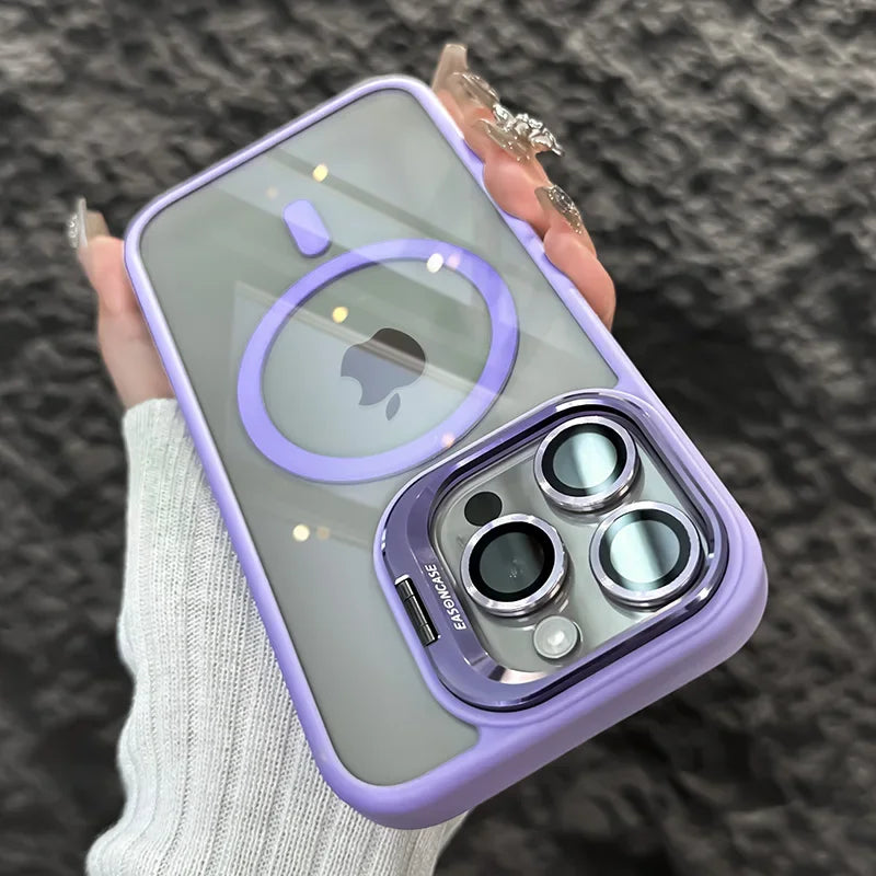 Luxury iPhone Case, Magnetic and Shockproof Phone Case For iPhone, Camera Lens Protection, Full Back Cover