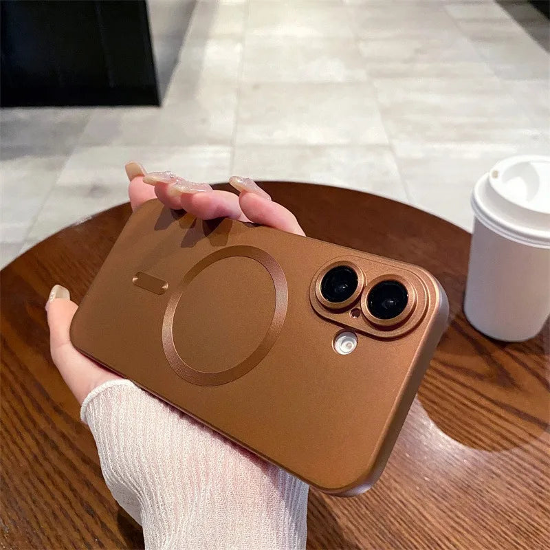 Luxury Matte Case For iPhone 15 14 13 12 11 Pro Max Plus, Magnetic phone case, with Shockproof Bumper Cover