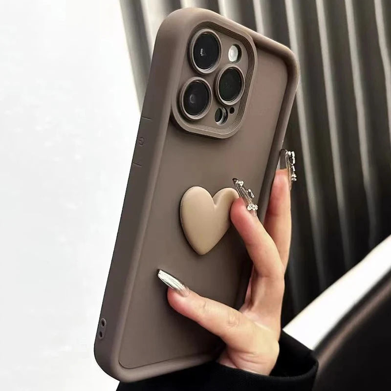 Heart Silicone Case For iPhone
