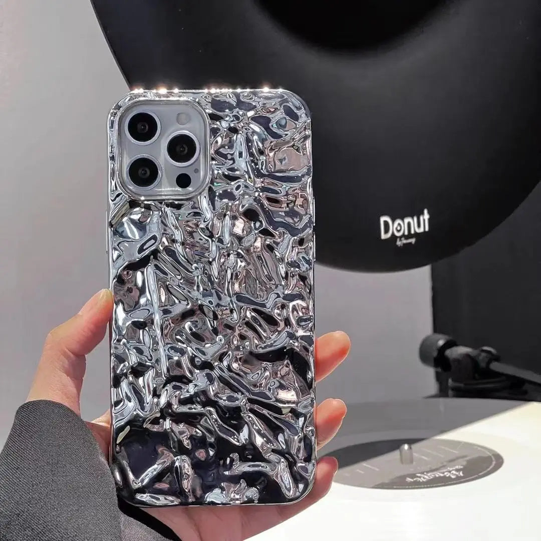 Luxury Silver Tin Foil Case For iPhone