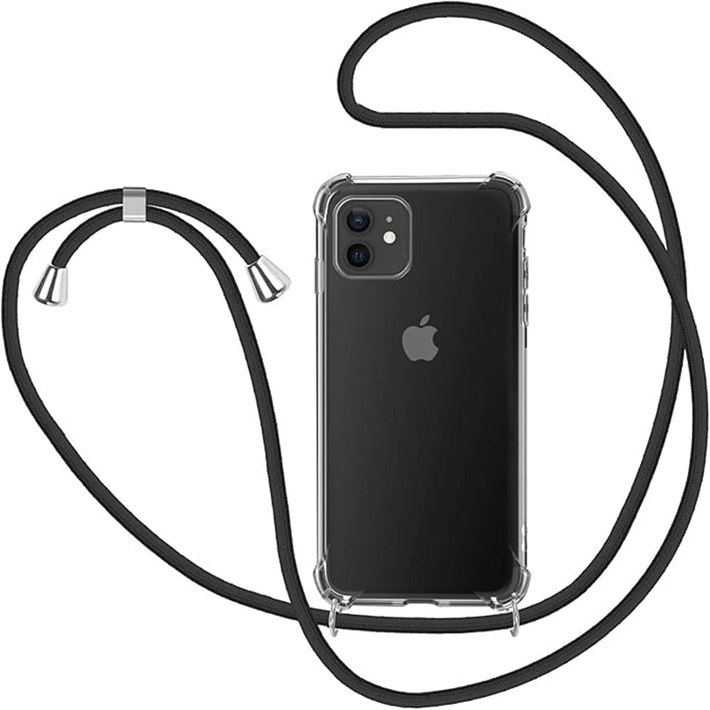 High Quality Crossbody Case For iPhone, Transparent Case, Shockproof Cover and Anti-scratch iPhone Case