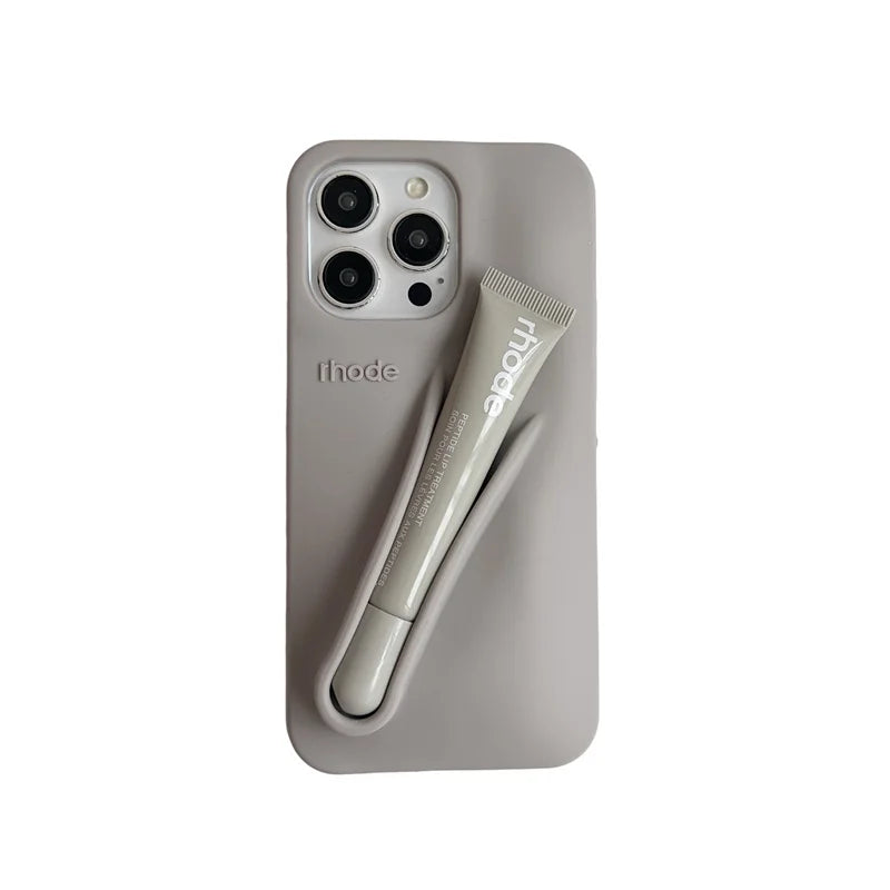 High Quality Silicone Case With Lipstick Portable Holder, Unique Design and Shock-proof Resistant Material