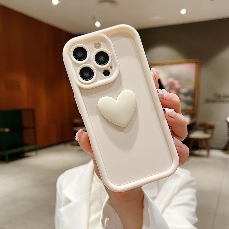 Heart Silicone Case For iPhone
